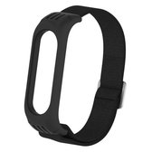Voor Geschikt voor Xiaomi Mi Band 3/4/5 Twill 8-vormige gesp Elastische vervangende riem Horlogeband (zwart)