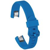 Siliconen polsband in effen kleur voor FITBIT Alta / HR, maat: L (vlagblauw)