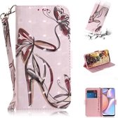 Voor Galaxy A10s 3D Gekleurde Tekening Horizontale Flip Leren Case met Houder & Kaartsleuf & Portemonnee & Lanyard (Hoge Hakken)