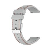 Voor Samsung Galaxy Watch 3 41mm / Active2 / Active / Gear Sport 20mm siliconen vervangende band horlogeband (lichtgrijs)