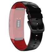 Voor Samsung Gear Fit2 / Fit2 Pro tweekleurige siliconen vervangende band horlogeband (zwart rood)