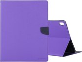 GOOSPERY FANCY DAGBOEK Horizontale flip PU lederen tas met houder & kaartsleuven en portemonnee voor iPad Air (2020) (paars)