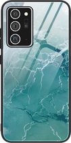 Voor Samsung Galaxy Note20 Ultra Marble Pattern Glass beschermhoes (DL04)