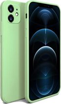 Vloeibaar siliconen volledig dekkend schokbestendig Magsafe-hoesje voor iPhone 11 (Matcha groen)