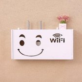 Socket Router Opbergdoos Set-top Box Decoratie Tv-meubel Woonkamer Aansluitdoos, Afmeting: 52x25x9.5cm (Smiley Face)