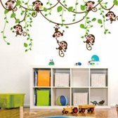 Verwijderbare muursticker stickers muurschildering Jungle Nursery Monkey Home Decor