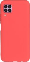 Huawei P40 Lite Hoesje - Mobigear - Color Serie - TPU Backcover - Rood - Hoesje Geschikt Voor Huawei P40 Lite