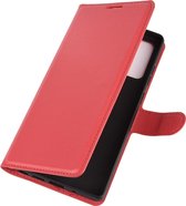 Samsung Galaxy Note20 Hoesje - Mobigear - Classic Serie - Kunstlederen Bookcase - Rood - Hoesje Geschikt Voor Samsung Galaxy Note20