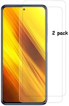 Screenprotector geschikt voor Xiaomi Poco X3 Screenprotector / Glazen tempered glass 2pack