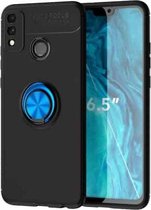 Voor Huawei Honor 9X Lite metalen ringhouder 360 graden roterende TPU-hoes (zwart + blauw)