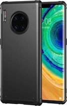 Voor Huawei Mate 30 Pro Effen kleur Vierhoek schokbestendig TPU + PC beschermhoes (zwart)
