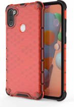 Voor Samsung Galaxy A11 (Amerikaanse versie) Schokbestendige honingraat PC + TPU beschermhoes (rood)