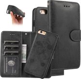 Voor iPhone 6 Plus KLT888-2 Retro 2 in 1 Afneembare Magnetische Horizontale Flip TPU + PU Leren Case met Houder & Kaartsleuven & Fotolijst & Portemonnee (Zwart)