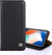 Voor iPhone 12/12 Pro niet-magnetische retro textuur horizontale flip lederen tas met houder & kaartsleuven en portemonnee (zwart)