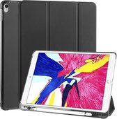 Voor iPad Pro 10,5 inch / Air 3 10,5 inch 3-vouw horizontaal Flip PU-leer + schokbestendig TPU-hoesje met houder en pengleuf (zwart)