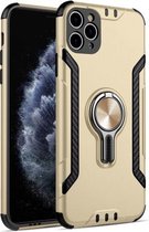 Voor iPhone 11 Pro metalen ringhouder 360 graden roterende TPU + pc-beschermhoes (goud)