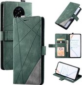 Voor Xiaomi Redmi K30 Pro Skin Feel Splicing Horizontale flip lederen tas met houder & kaartsleuven & portemonnee & fotolijst (groen)