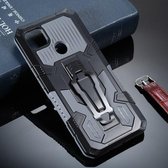 Voor Geschikt voor Xiaomi Redmi 9C Armor Warrior schokbestendige pc + TPU beschermhoes (grijs)