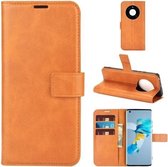 Voor Huawei Mate 40 Retro Kalfspatroon Gesp Horizontale Flip Leren Case met Houder & Kaartsleuven & Portemonnee (Geel)