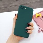 Voor iPhone 7 Plus & 8 Plus Magic Cube Frosted Silicone Shockproof Full Coverage Protective Case (Deep Green)