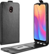 Voor Xiaomi Redmi 8A Crazy Horse verticale flip lederen beschermhoes (zwart)