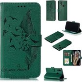 Veerpatroon Litchi Texture Horizontale Flip Leren Case met Portemonnee & Houder & Kaartsleuven Voor Xiaomi Redmi 7 (Groen)