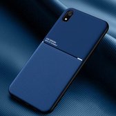 Voor Xiaomi Redmi 7A Classic Tilt Strip Grain Magnetisch Schokbestendig PC + TPU-hoesje (blauw)