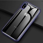 TOTUDESIGN Ultradunne TPU + pc + spiegelkoffer voor iPhone X / XS (blauw)