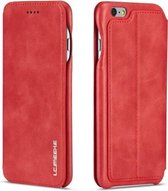 Voor iPhone 8/7 Hon Ancient Series lederen tas met kaartsleuven en houder en portemonnee (rood)
