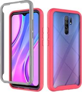 Voor Geschikt voor Xiaomi Redmi 9 Starry Sky Solid Color Series schokbestendige pc + TPU beschermhoes (rood)