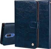 Voor Huawei Mate 10 Lite & Nova 2i Zakelijke Stijl Olie Wax Textuur Horizontale Flip Leren Case met Houder & Kaartsleuven & Portemonnee (Blauw)