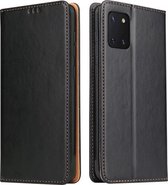 Voor Samsung Galaxy Note 10 Lite Fierre Shann PU lederen textuur horizontale flip lederen tas met houder & kaartsleuven & portemonnee (zwart)