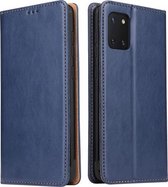 Voor Samsung Galaxy Note 10 Lite Fierre Shann PU lederen textuur horizontale flip lederen tas met houder & kaartsleuven & portemonnee (blauw)