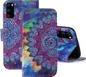 Voor Samsung Galaxy S20 FE 3D-schilderijpatroon Gekleurde tekening Horizontale flip PU-lederen tas met houder & kaartsleuven & portemonnee (olieverfschilderij Mandala)