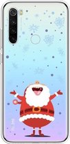 Voor Xiaomi Redmi Note 8 Trendy schattig kerstpatroon doorzichtig TPU beschermhoes (kerstman)
