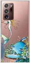 Voor Samsung Galaxy Note20 Ultra schokbestendig geverfd transparant TPU beschermhoes (zeemeermin)