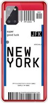 Voor Samsung Galaxy A51 4G Boarding Pass Series TPU telefoon beschermhoes (New York)