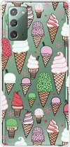 Voor Samsung Galaxy Note20 schokbestendig geverfd transparant TPU beschermhoes (ijs)
