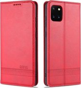 Voor Samsung Galaxy Note 10 Lite AZNS Magnetische Kalf Textuur Horizontale Flip Leren Case met Kaartsleuven & Houder & Portemonnee (Rood)