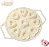 9-gaats hartvormige donut bakvorm ingelijste non-stick siliconen cakevorm