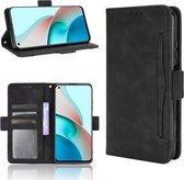 Voor Xiaomi Redmi Note 9T 5G Skin Feel Calf Pattern Horizontale Flip Leather Case met houder & kaartsleuven & fotolijst (zwart)