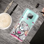 Voor Xiaomi Mi 10T Lite 5G schokbestendig geverfd transparant TPU beschermhoes (poppenbeer)