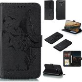 Voor LG K61 Feather Pattern Litchi Texture Horizontale Flip Leren Case met Portemonnee & Houder & Kaartsleuven (Zwart)