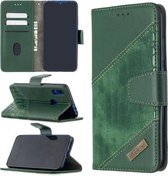 Voor xiaomi redmi 7 bijpassende kleur krokodil textuur horizontale flip pu lederen tas met portemonnee & houder & kaartsleuven (groen)