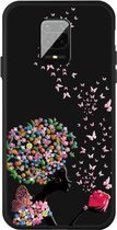 Voor Xiaomi Redmi Note 9s Pattern Printing Embossment TPU Mobile Case (Corolla Girl)
