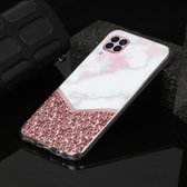 Voor Huawei P40 lite Marble Pattern Soft TPU beschermhoes (Colorblock)