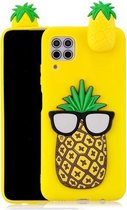 Voor Huawei P40 Lite schokbestendig 3D liggend Cartoon TPU beschermhoes (ananas)