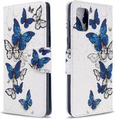 Voor Galaxy A71 Gekleurde tekening patroon Horizontale flip lederen tas met houder & kaartsleuven & portemonnee (Butterfly Swarm)