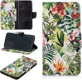 3D Gekleurde Tekening Patroon Horizontale Flip Leren Case voor Redmi Note5A & Y1, met Houder & Kaartsleuven & Portemonnee (Bananenblad)