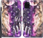 Voor Samsung Galaxy A81 / M60s / Note 10 Lite Gekleurde Tekening Patroon Horizontale Flip Leren Case met Houder & Kaartsleuven & Portemonnee (Wind Chime Wolf)